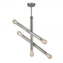 Eglo 204471A - 5 LT Open Bulb Pendant w/ Chrome Finish & Semi Adjustable Arms