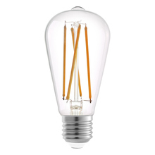 Eglo 204616A - 7.5W Clear LED ST19-E26/Medium Standard Bulb Base 800 Lumens, 3000K (10 pack) (10 pack)