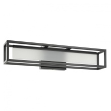 Eglo 205622A - 1 LT Integrated LED Bath/Vanity Light w/ Matte Black Finish & White Acrylic Shade