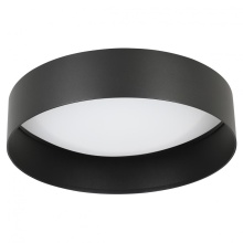 Eglo 205628A - 1 LT Integrated LED Ceiling Light w/ Black Finish & White Acrylic Shade