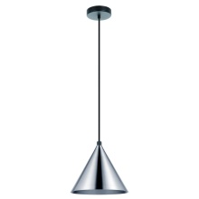 Eglo 205642A - 1 LT Mini Pendant w/ Black Finish & Matte Nickel Metal Shades