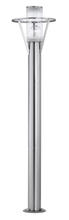 Eglo 88117A - 1x100W Outdoor Post light w/ Stainless Steel Finish & Clear Glass