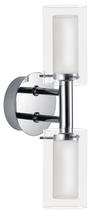 Eglo 88194A - 2 LT Bath/Vanity Light w/ Chrome Finish & Frosted & Clear Glass Shade