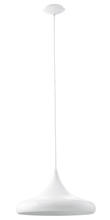 Eglo 92718A - 1 LT Pendant w/ White Finish & Glossy White Metal Shade