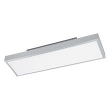 Eglo 93636A - 1 LT Integrated LED Ceiling Light w/ Brushed Aluminum Finish & White Plastic Shade