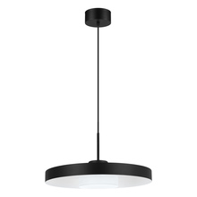 Eglo 98165A - 1x22.5W LED Pendant With a matte black finish and matte black exterior and white interior shade
