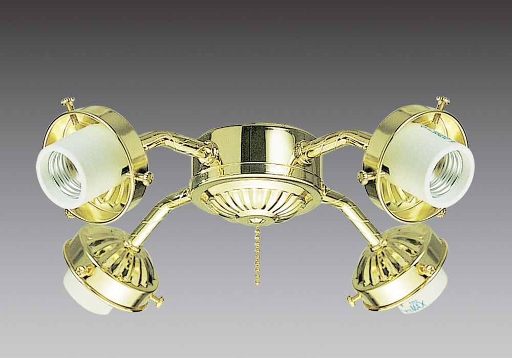4 Light Polished Brass Ceiling Fan Light Kit V0904 2 Lighting