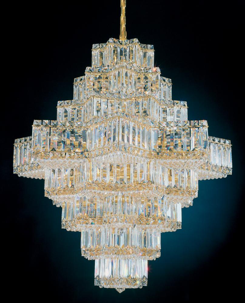 Equinoxe 45 Light 120V Chandelier in Polished Silver with Clear Optic Crystal