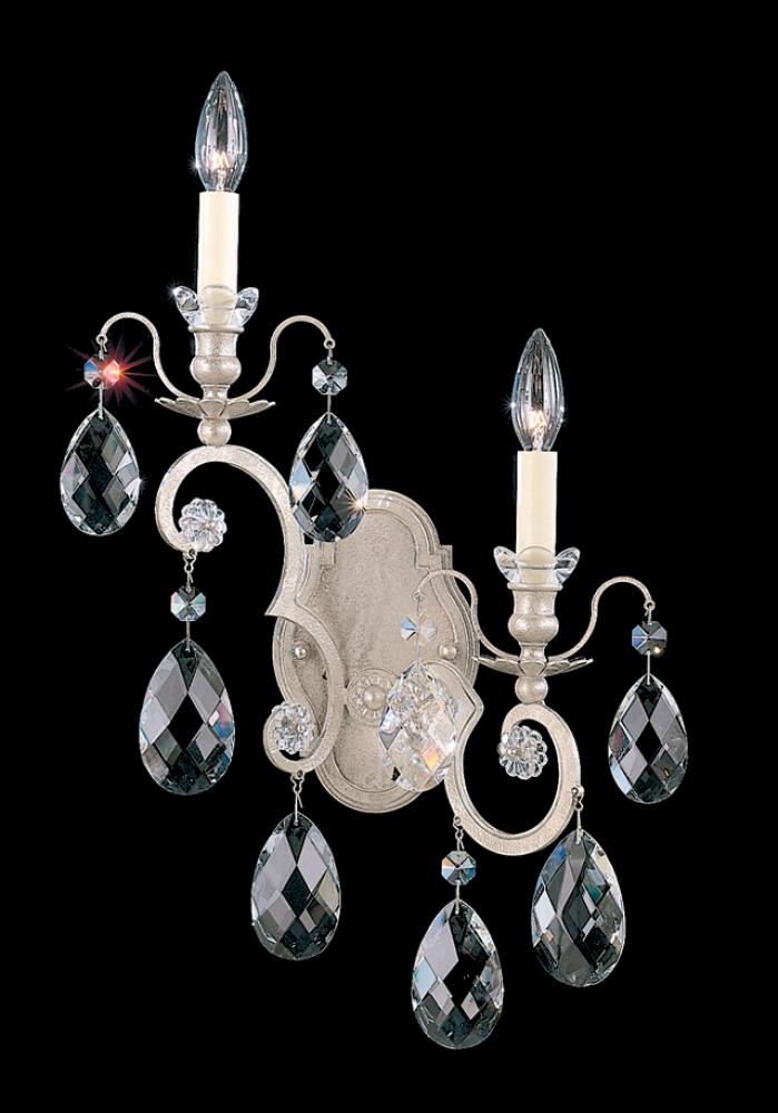 Renaissance 2 Light 120V Wall Sconce in French Gold with Crystals from Swarovski®