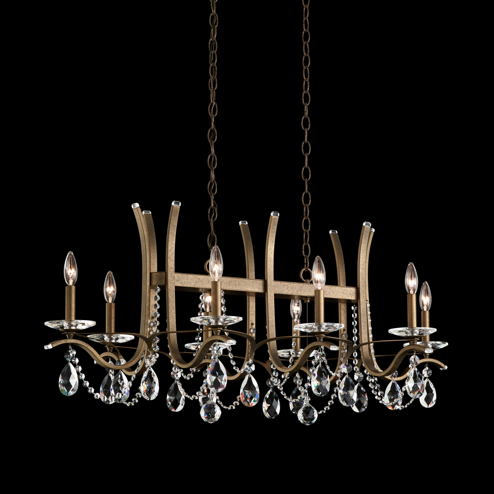 Vesca 8 Light 120V Chandelier in Heirloom Gold with Clear Heritage Handcut Crystal