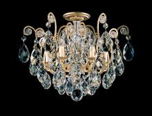 Schonbek 1870 3784-22S - Renaissance 6 Light 120V Semi-Flush Mount in Heirloom Gold with Crystals from Swarovski®