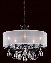 Schonbek 1870 VA8305N-76H1 - Vesca 5 Light 120V Chandelier in Heirloom Bronze with Clear Heritage Handcut Crystal and White Sha