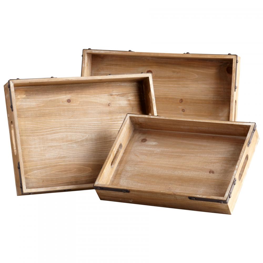 Staton Trays | Washed Oak