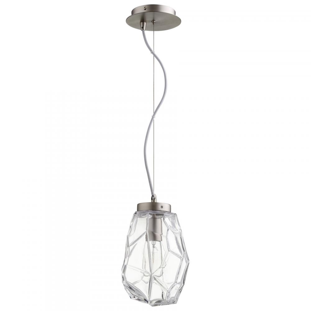 Gem Pendant Satin Nickel