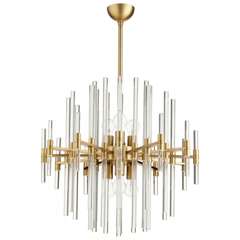 Quebec Pendant Aged Brass - Round
