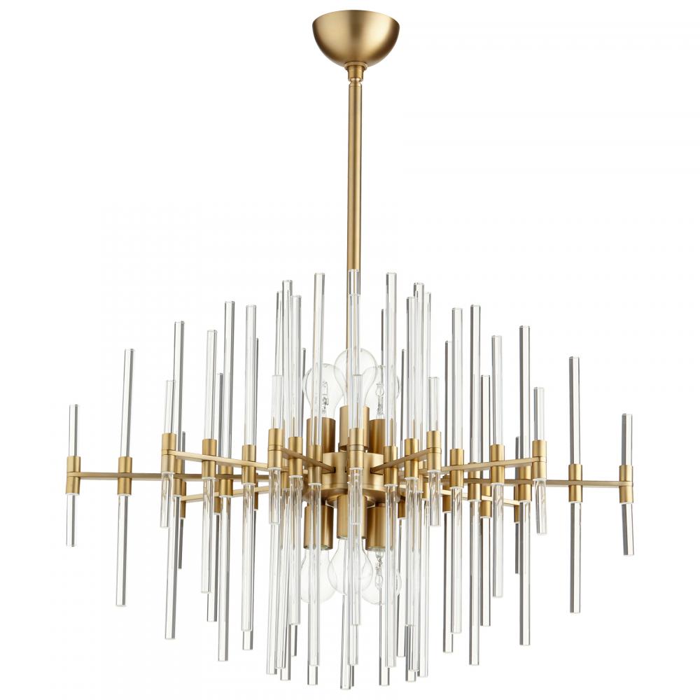 Quebec Pendant Aged Brass - Wide