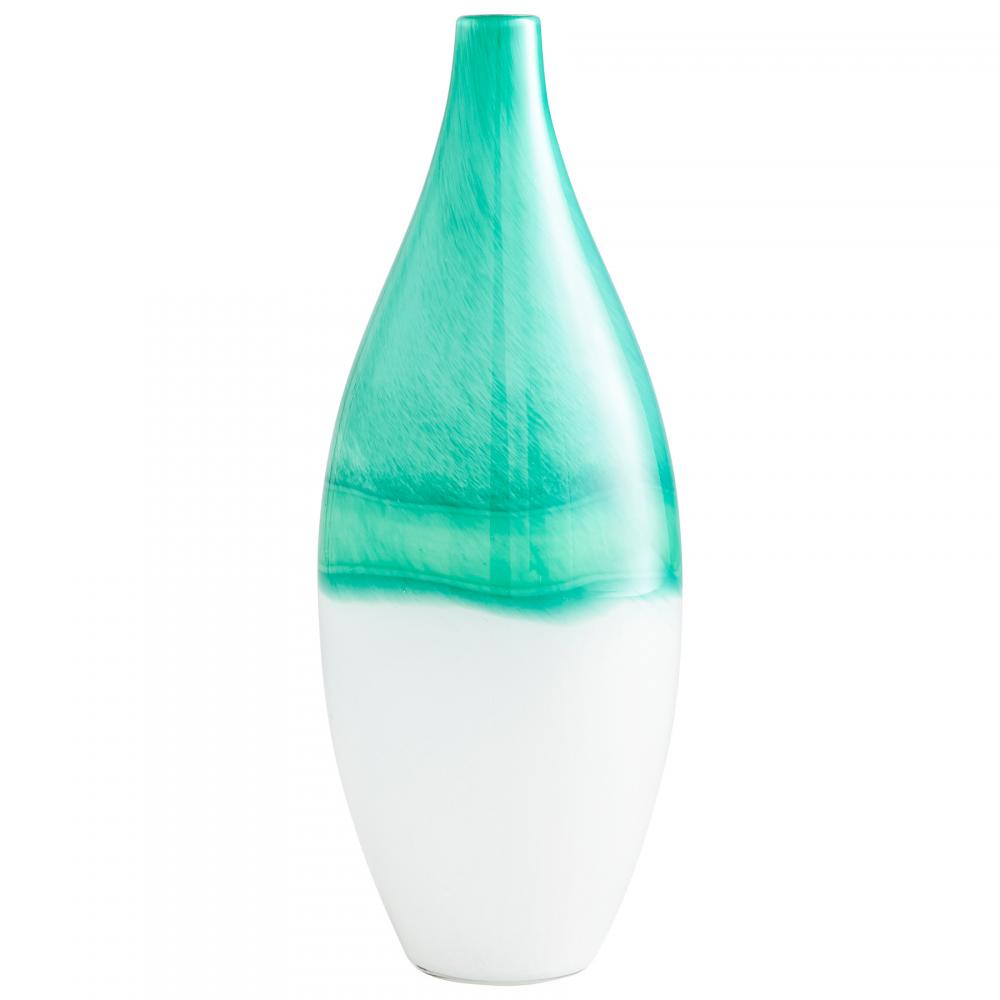 Iced Marble Vase Turquoise & White - Extra Large