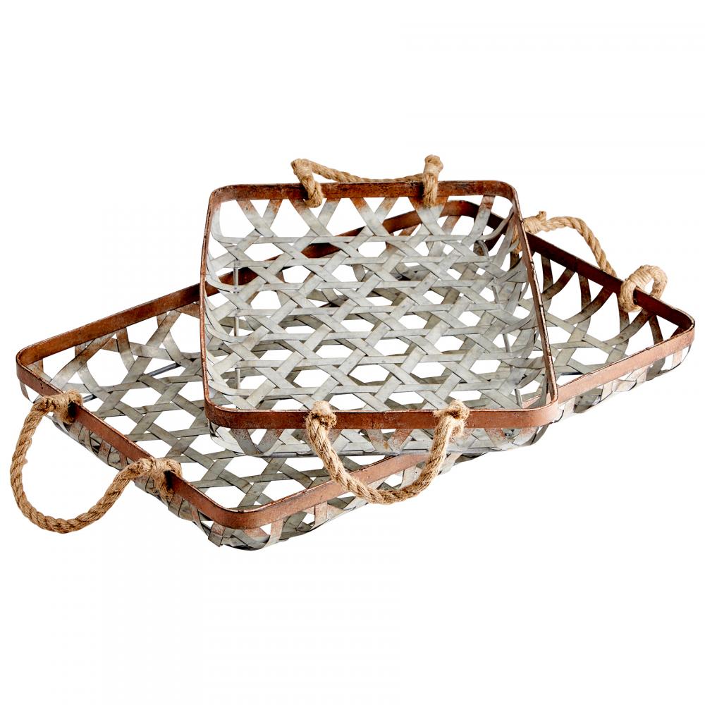 Prismo Trays Galvanized And Jute - Small