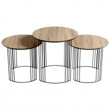 Cyan Designs 09629 - Electric Moon Nesting Table Oak Veneer And Black