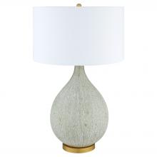 Cyan Designs 12234 - Ambella Table Lamp Textured Matte White Antique Brass White