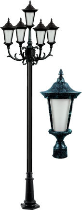 GABRIELLA POST FIVE LIGHT FIX 5 X INCAND 120V