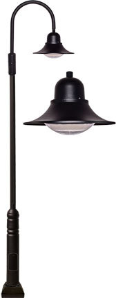 Dabmar GM6010-B - DROP LIGHT POST LIGHT FIX 60W LED 120-277V