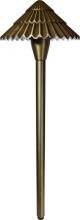 Dabmar LV48-WBS - BRASS RIBBED TOP PATH LIGHT 20W JC 12V