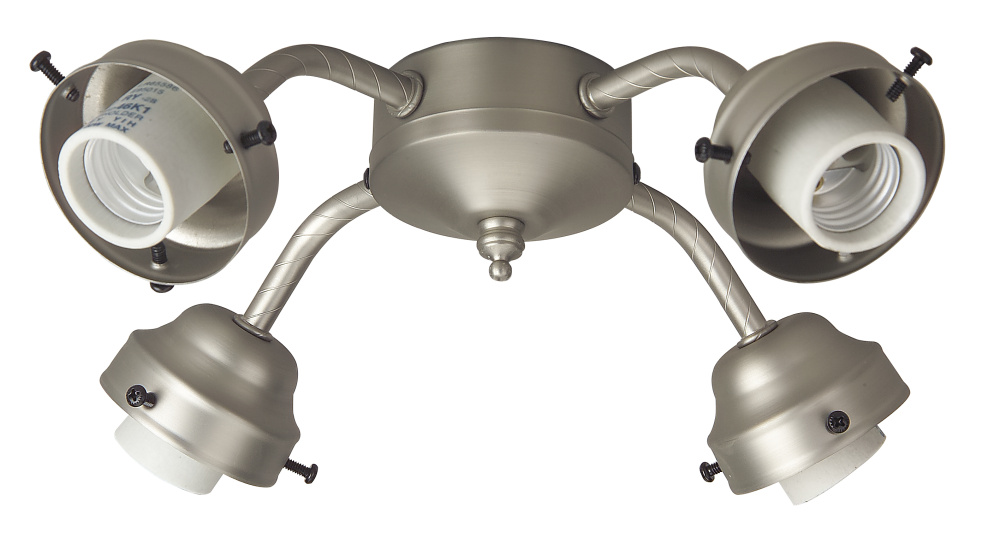 Universal 4 Light Fitter in Brushed Polished Nickel