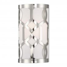 Crystorama 2262-PN - Libby Langdon for Crystorama Jennings 1 Light Polished Nickel Sconce