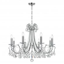 Crystorama 6828-CH-CL-MWP - Othello 8 Light Clear Crystal Polished Chrome Chandelier