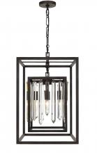 Crystorama 8404-FB - Hollis 4 Light Forged Bronze Chandelier