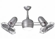 Matthews Fan Company DGLK-BN-MTL - Dagny 360° double-headed rotational ceiling fan with light kit in Brushed Nickel finish with meta