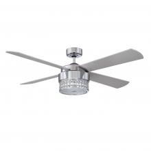 Kendal AC20952L-CH - CELESTRA 52 in. LED Chrome & Optic Crystal Ceiling Fan