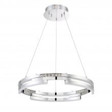 Kendal PF8724-CH - SATERN series 41 Watt Black Stainless Integrated LED Ring Pendant