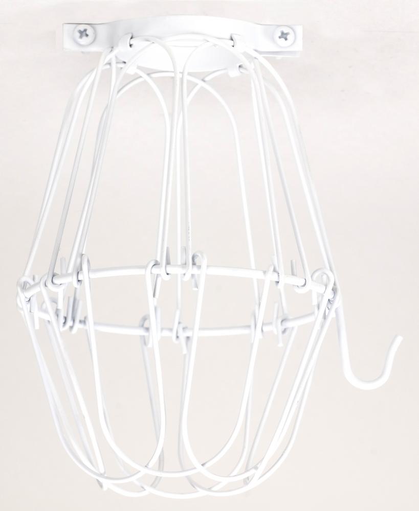 Light Bulb Cage; White Finish; 5-3/4" Height