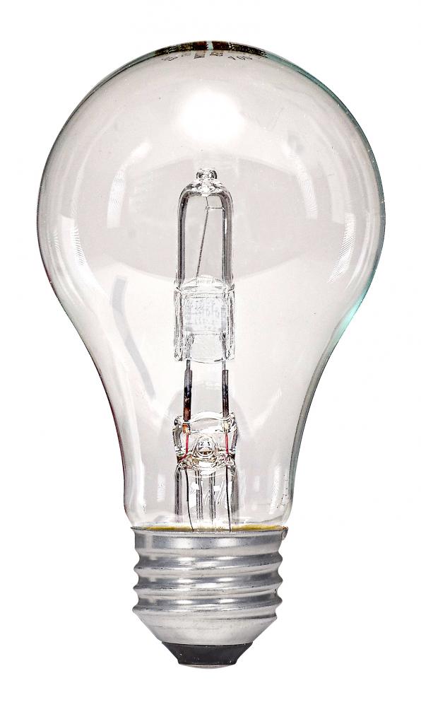 53 Watt; Halogen; A19; Clear; 1000 Average rated hours; 1050 Lumens; Medium base; 120 Volt; 2-Pack