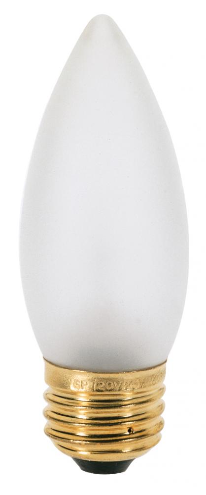 40 Watt B11 Incandescent; Frost; 1500 Average rated hours; 360 Lumens; Medium base; 120 Volt; 2-Card