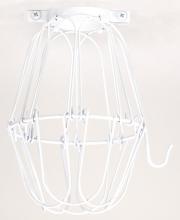 Satco Products Inc. 90/1917 - Light Bulb Cage; White Finish; 5-3/4" Height
