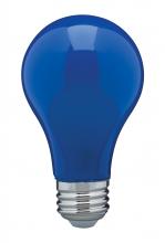 Satco Products Inc. S14985 - 8 Watt A19 LED; Ceramic Blue; Medium base; 360 deg. Beam Angle; 120 Volt