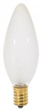 Satco Products Inc. S3381 - 40 Watt BA9 1/2 Incandescent; Frost; 1500 Average rated hours; 370 Lumens; European base; 120 Volt