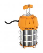 Satco Products Inc. S38946 - 100 Watt LED Hi-Lumen temporary Hi-Bay Caged lamp; 5000K; Integrated Cord / Plug & Hook; 120 Volt