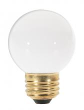 Satco Products Inc. S4542 - 40 Watt G16 1/2 Incandescent; Gloss White; 1500 Average rated hours; 330 Lumens; Medium base; 120