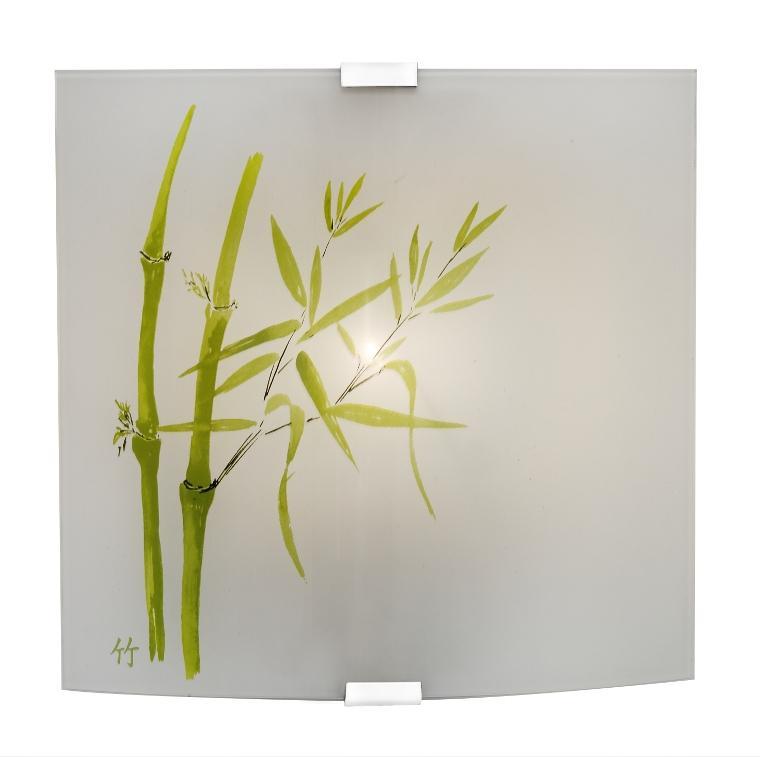 BAMBOO CANDLE, WHT/GRN, CLIP, WHT