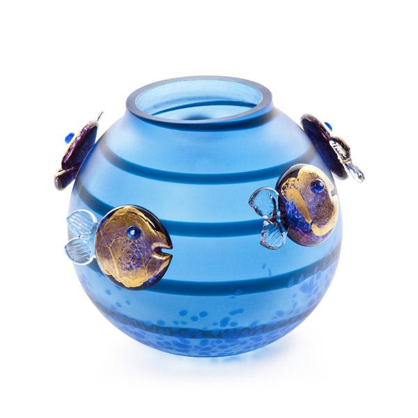 ST/ AQUA, vase, blue/purple