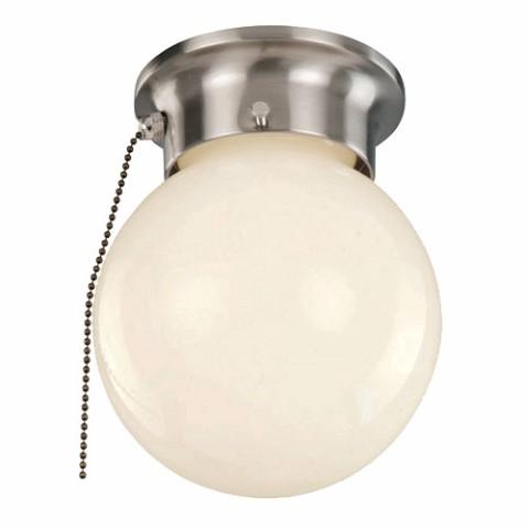 Dash 6 Flush Mount Globe Ceiling Light with Pull Chain : 3606P WH