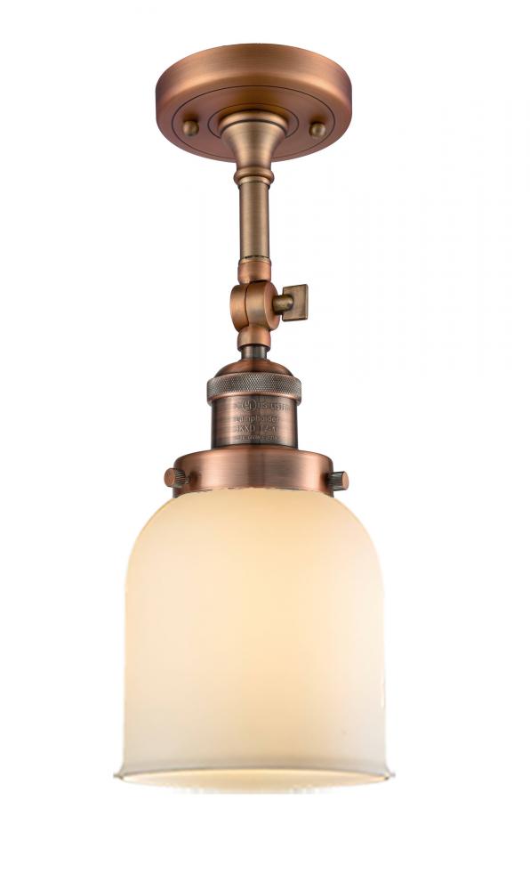 Bell - 1 Light - 5 inch - Antique Copper - Adjustable Semi-Flush Mount