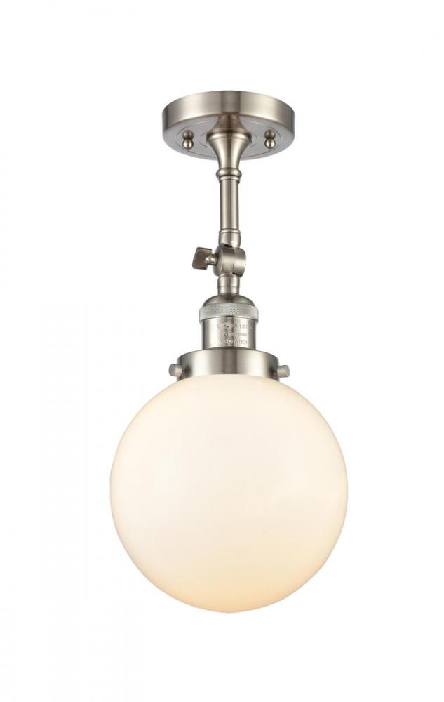 Beacon - 1 Light - 8 inch - Brushed Satin Nickel - Adjustable Semi-Flush Mount