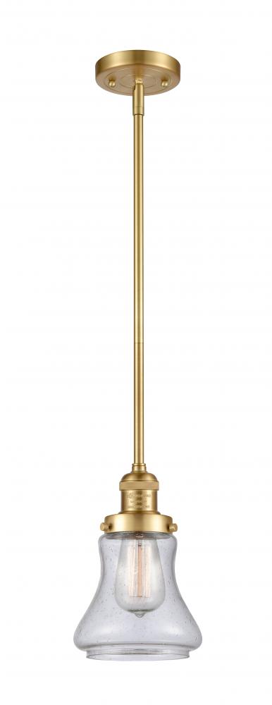Bellmont - 1 Light - 7 inch - Satin Gold - Stem Hung - Mini Pendant