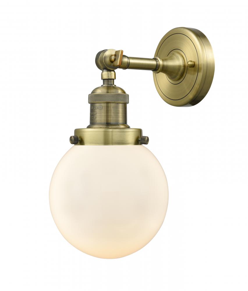 Beacon - 1 Light - 6 inch - Antique Brass - Adjustable Sconce