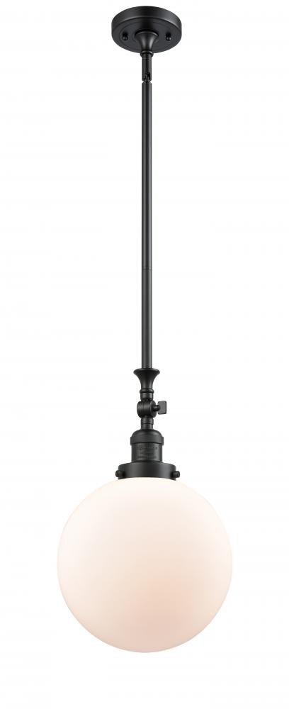Beacon - 1 Light - 10 inch - Matte Black - Stem Hung - Adjustable Mini Pendant